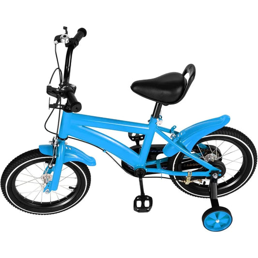 Kids Adjustable Mountain Bike with Training Wheels and Handbrake - Ky Ky Kiwi