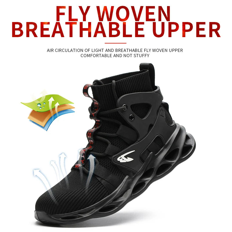 Fashionable Breathable Anti-Smash Safety Shoes for Men - Ky Ky Kiwi