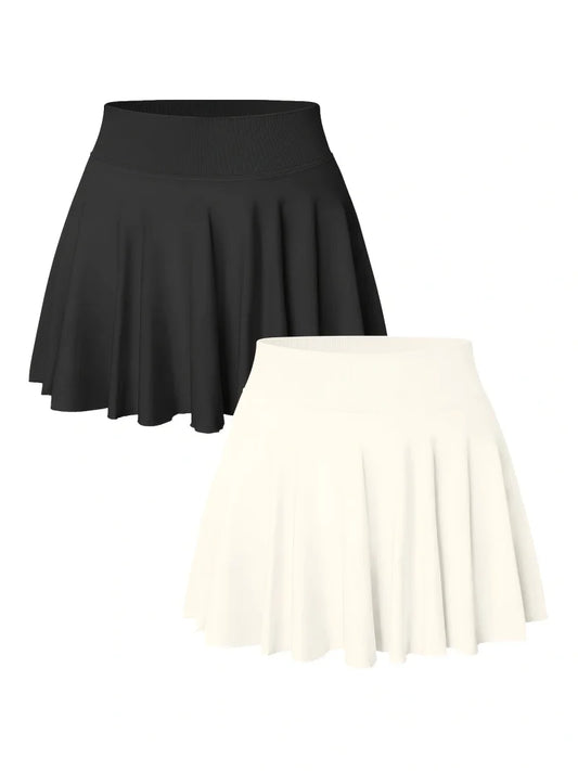 High-Waist Tennis Skirt Shorts for Women's Active Sportswear - Ky Ky Kiwi
