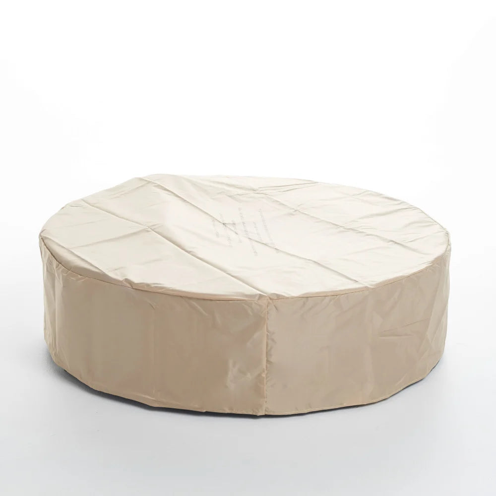 Modern Round Outdoor Concrete Propane Fire Pit for Patio - Ky Ky Kiwi