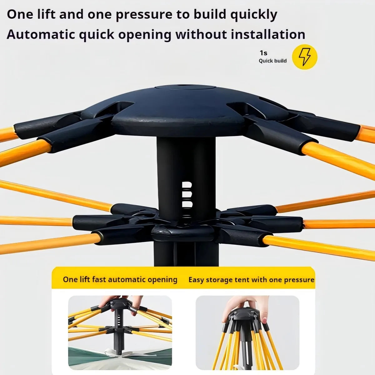 Portable Automatic Opening Camping Tent with Two Doors and Windows - Ky Ky Kiwi