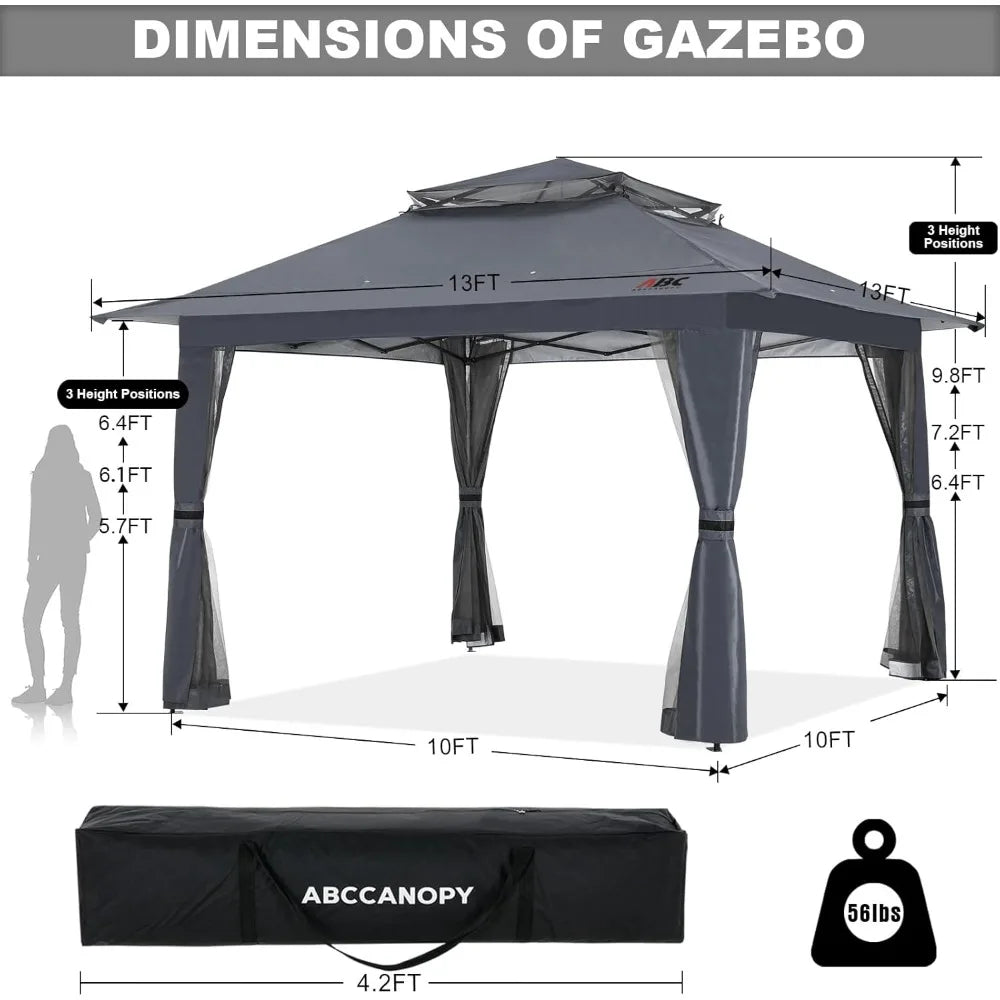 Instant Outdoor Gazebo Canopy Tent with Mosquito Netting - Ky Ky Kiwi
