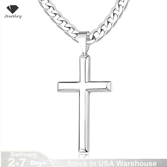 Sterling Silver Cross Pendant Necklace for Men and Women - Ky Ky Kiwi