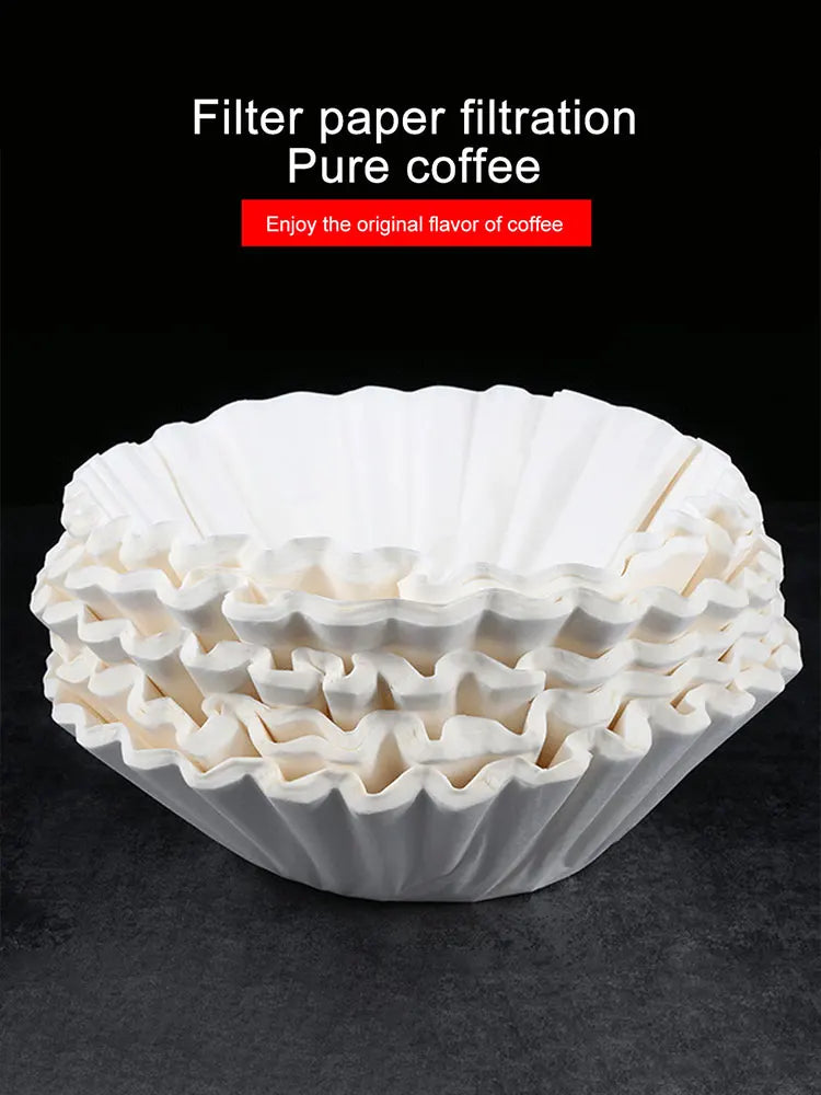 50/100Pcs Paper Filters Disposable Basket Coffee Filters Coffee Paper Filters for 8-12 Cup Coffee Makers