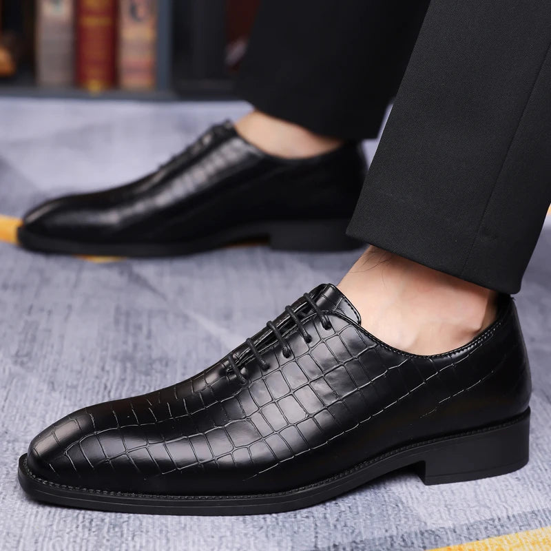 Luxury Men's Leather Brogue Oxford Shoes for Formal Occasions - Ky Ky Kiwi