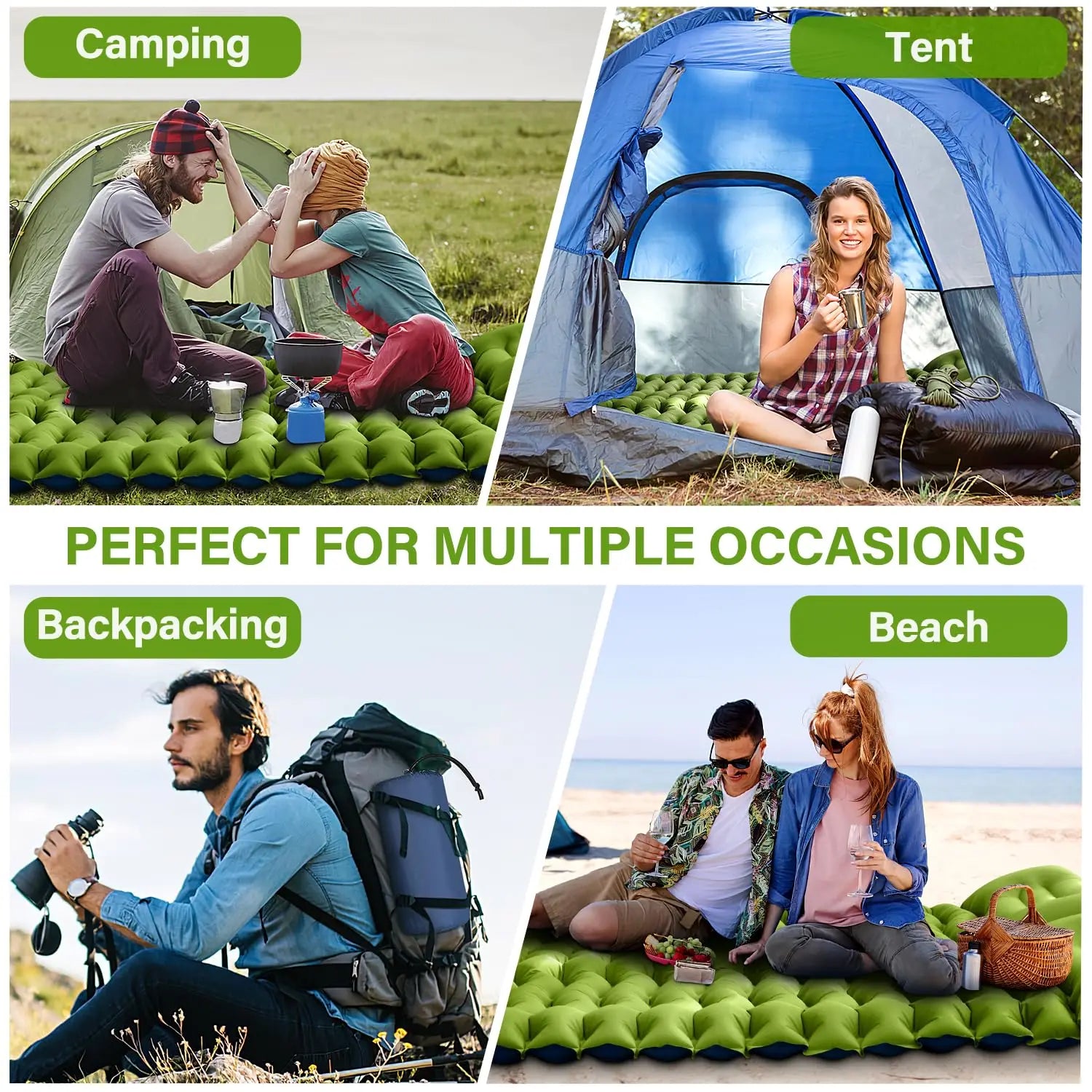 Westtune Inflatable Sleeping Pad with Built-in Pump for Camping - Ky Ky Kiwi