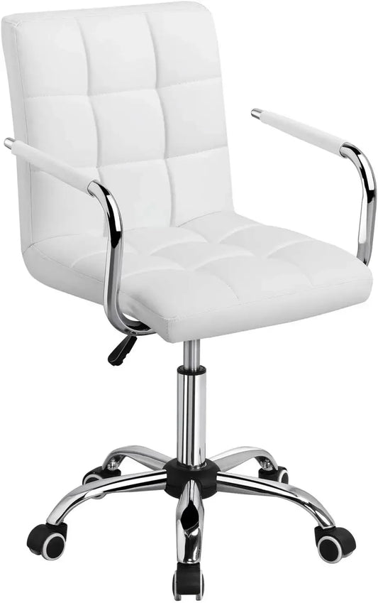 Modern Adjustable Office Chair with Wheels and Armrests - Ky Ky Kiwi