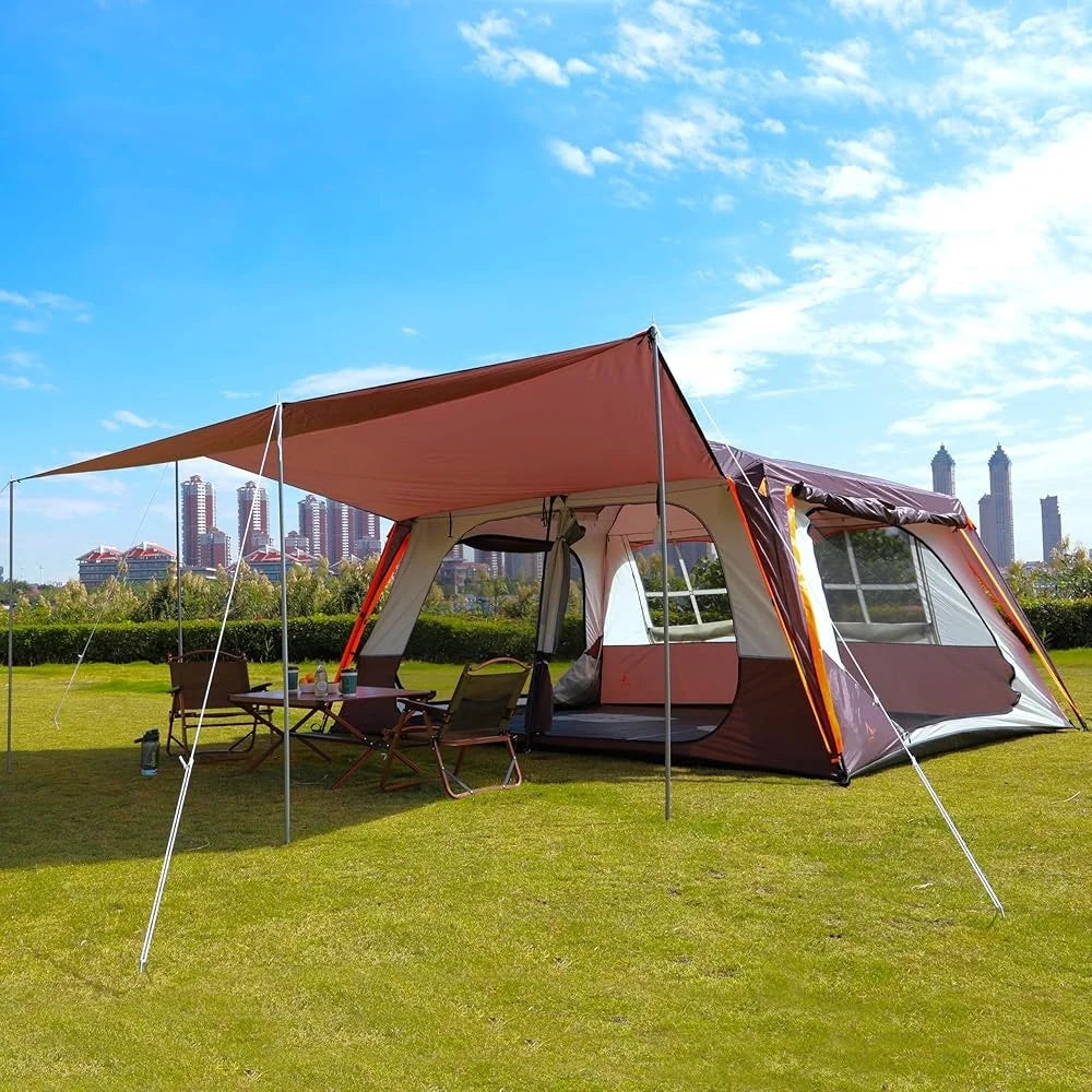 Family Camping Tent with Waterproof Design and Spacious Rooms - Ky Ky Kiwi