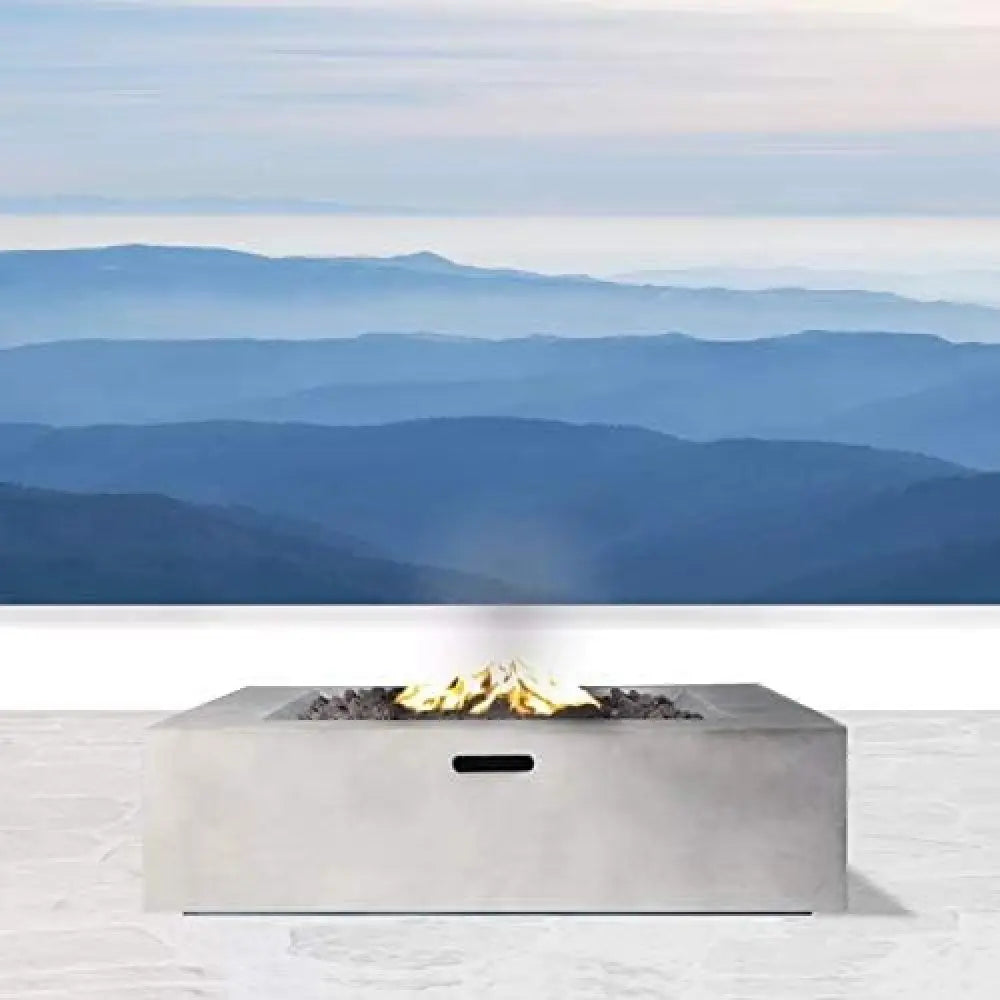 Concrete Outdoor Fire Pit Table for Modern Garden Enjoyment - Ky Ky Kiwi