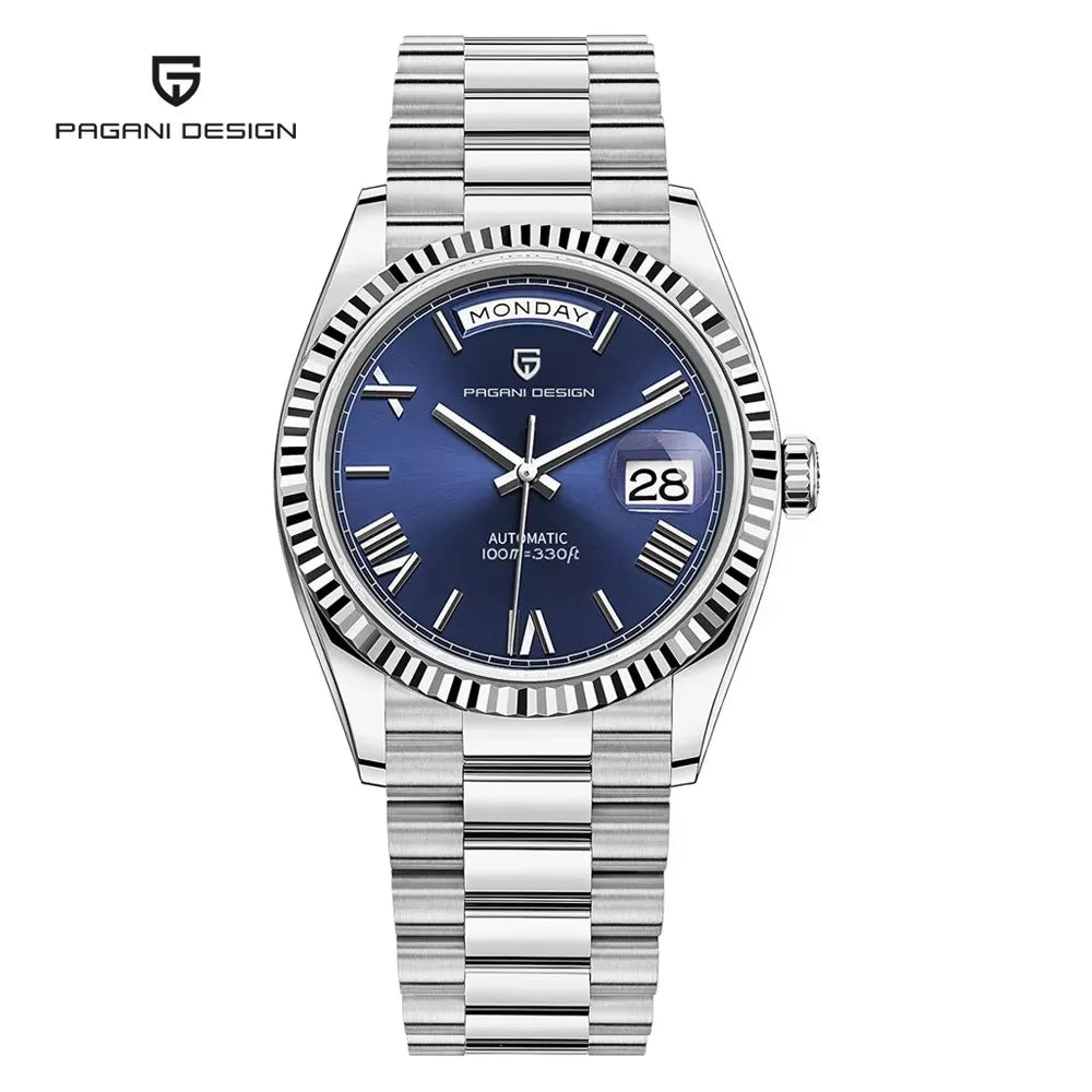PAGANI DESIGN Men's Watches Rose Gold Luxury Mechanical Automatic Watch For Men Calendar Week Waterproof Sapphire Mirror Clock