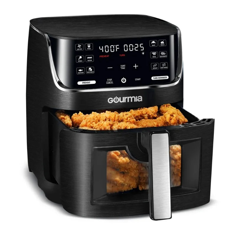 Gourmia Digital Window 8 qt Air Fryer, Black - Nonstick, Digital Display