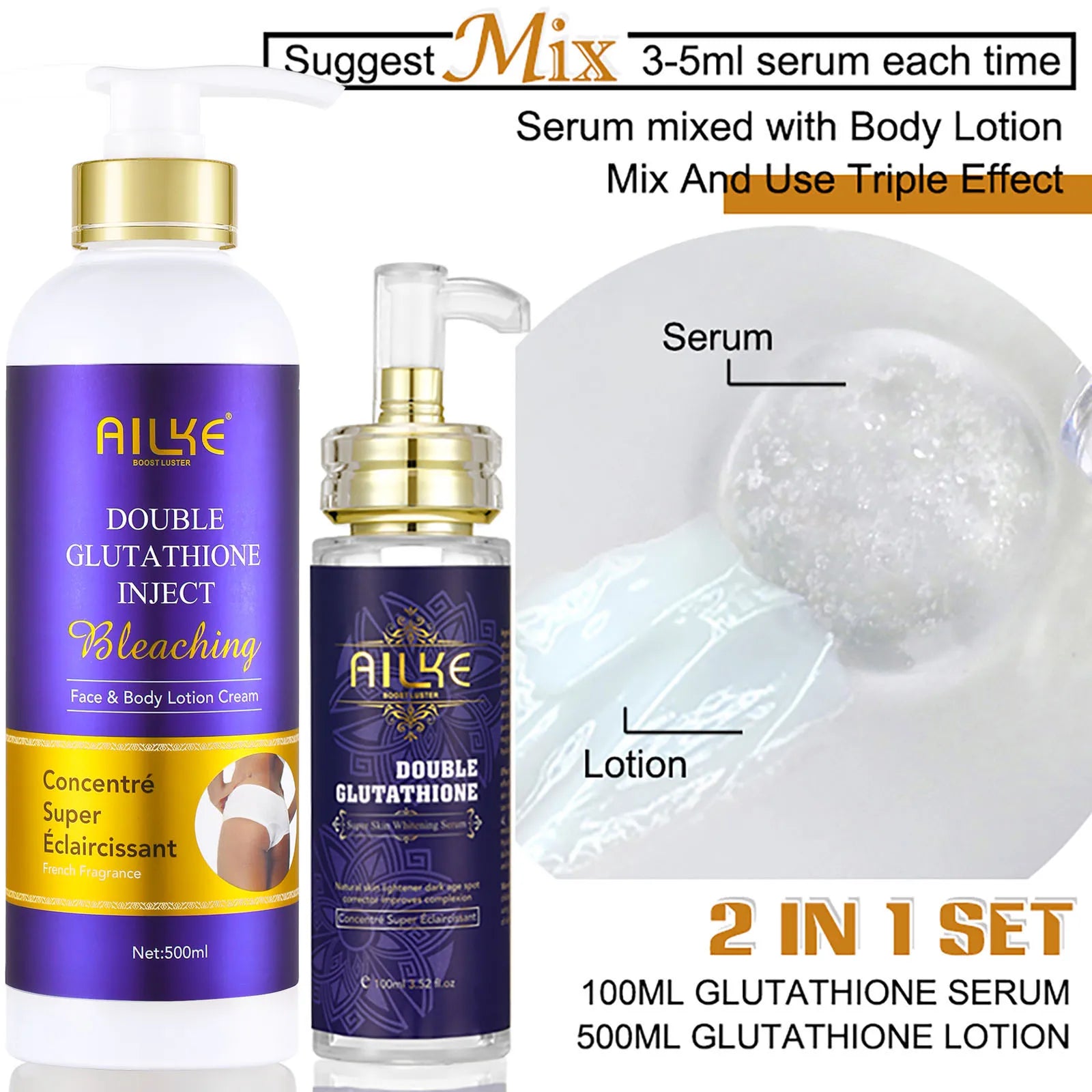 AILKE Double Glutathione and Vitamin C Skin Care Set - Ky Ky Kiwi
