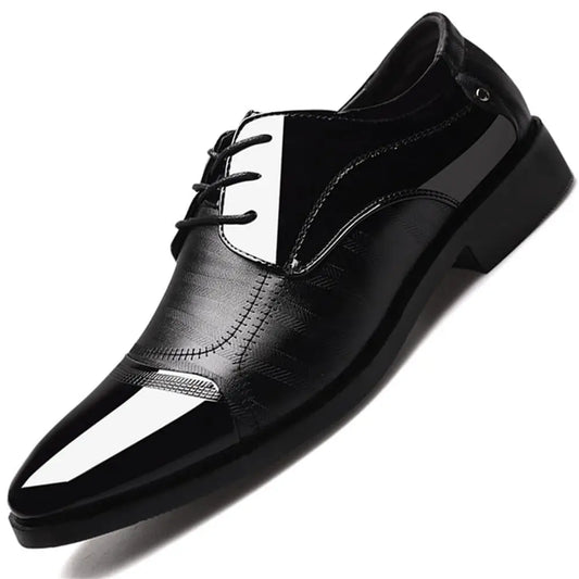 Men's Classic Patent Leather Dress Shoes for Business and Formal Wear - Ky Ky Kiwi