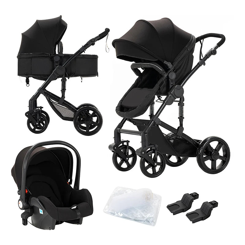 Lightweight Foldable 3 in 1 Newborn Baby Stroller with ISOFIX - Ky Ky Kiwi