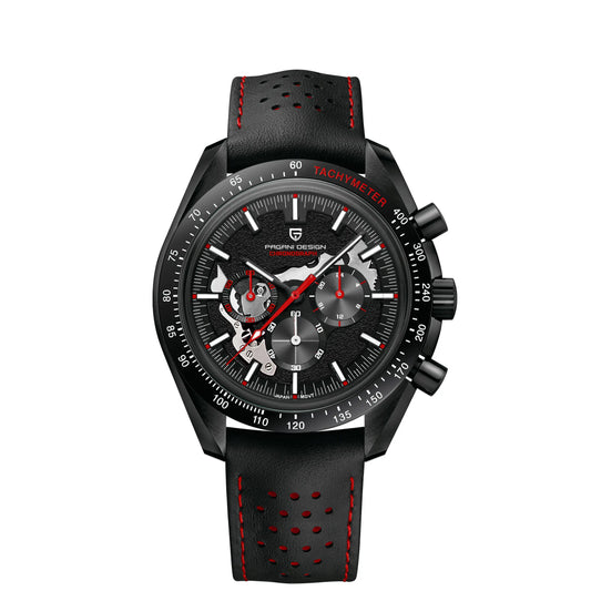 PAGANI DESIGN 2024 New Moon Dark Men's Watches Luxury Quartz Watch Men Skeleton Sport Chronograph AR Sapphire glass Wrist Watch