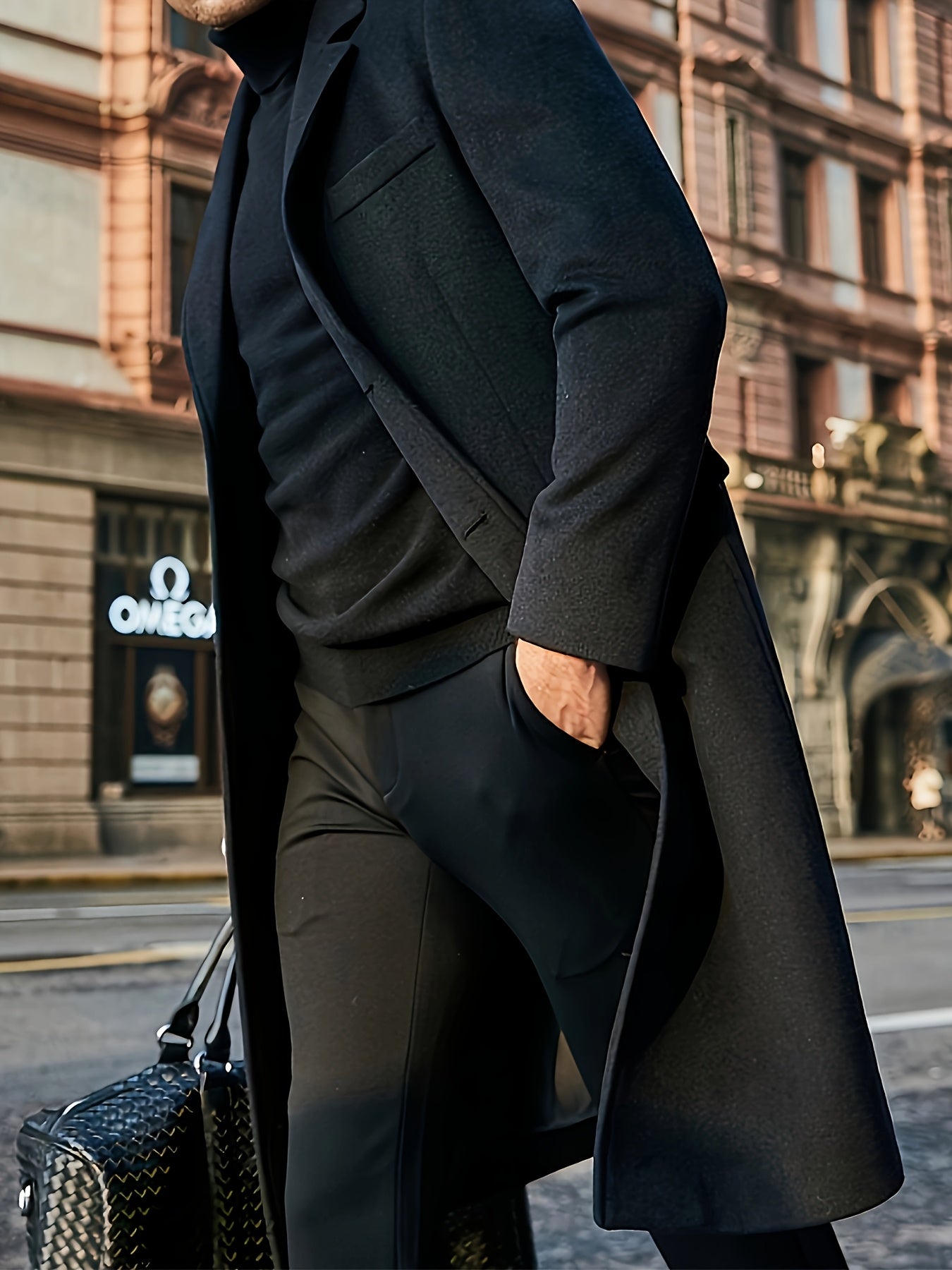 Mens Single Breasted Trench Coat For Winter And Spring