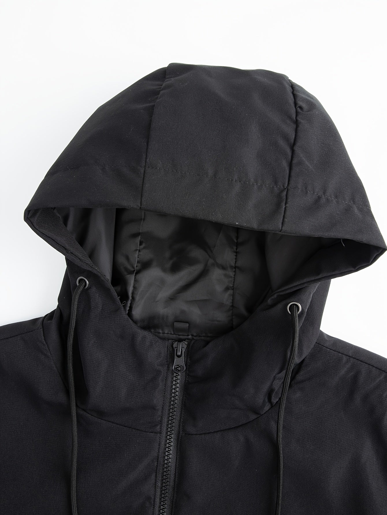 Mens Lightweight Hooded Jacket Full Zip Softshell With Zippered Pockets For Everyday Wear