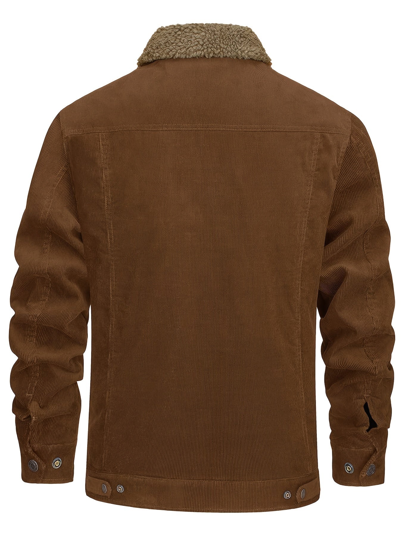 EKLENTSON Mens Winter Corduroy Jacket With Sherpa Lined Warmth TruckerWorkwearStyle