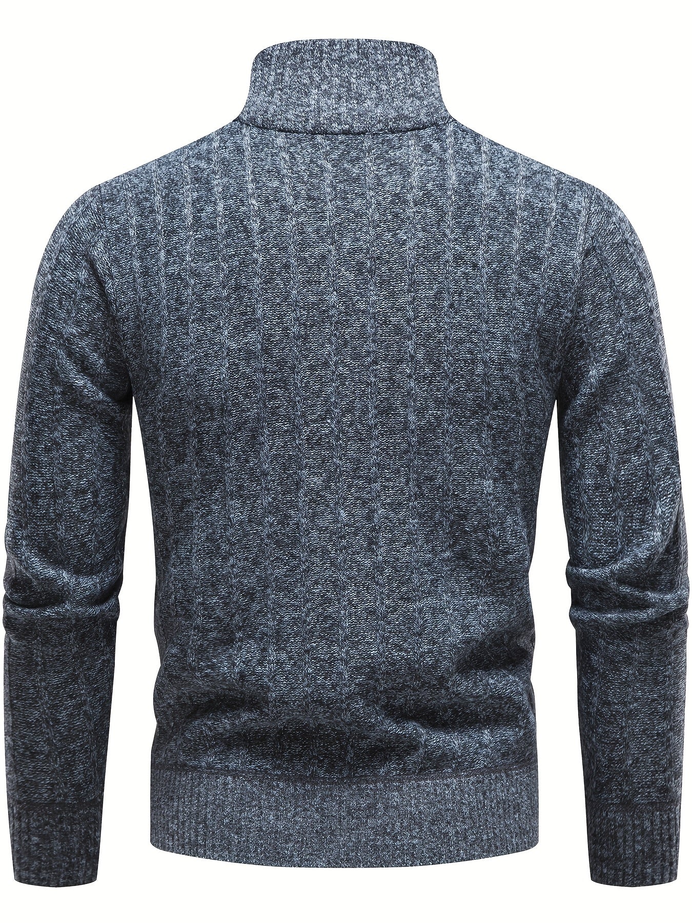 Mens Slim Fit Full Zip Stand Collar Sweater Jacket For Cold Weather Outerwear For Fall And Winter