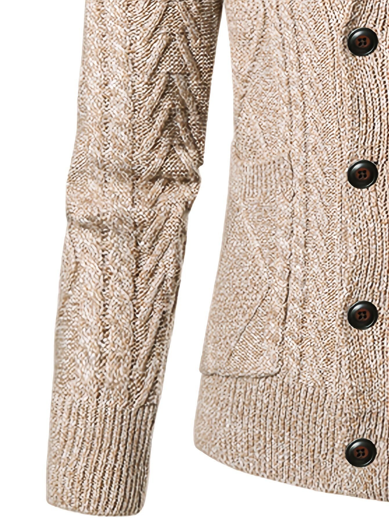 Men's Slim Knit Cardigan Sweater Jacket With PremiumWinterDurablePocketsWithSeamlessFinish VNeck