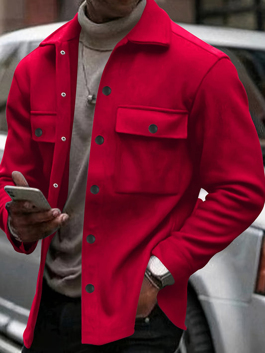 Vintage Fleece Men's Jacket With Pockets For Timeless Premium OuterwearCollection