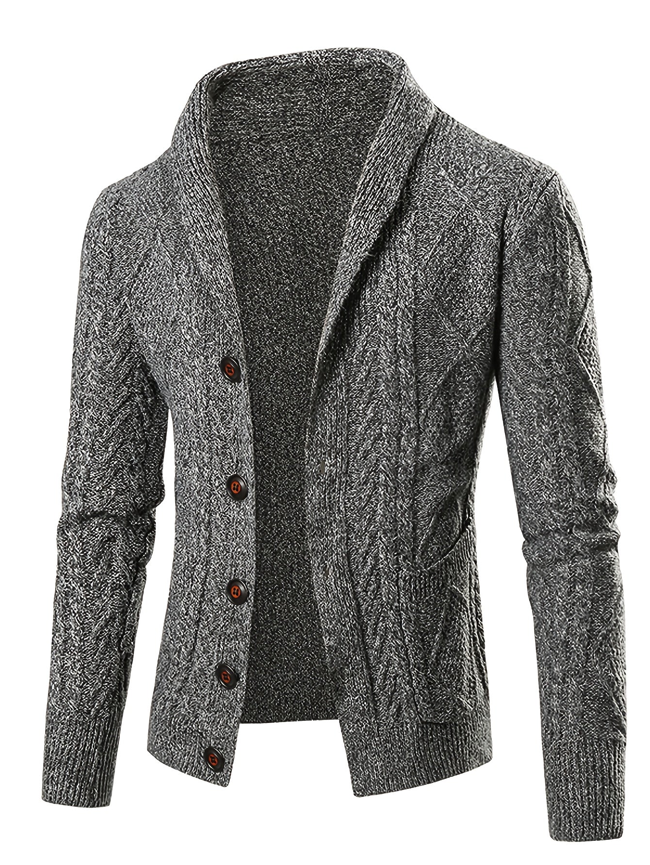 Men's Slim Knit Cardigan Sweater Jacket With PremiumWinterDurablePocketsWithSeamlessFinish VNeck