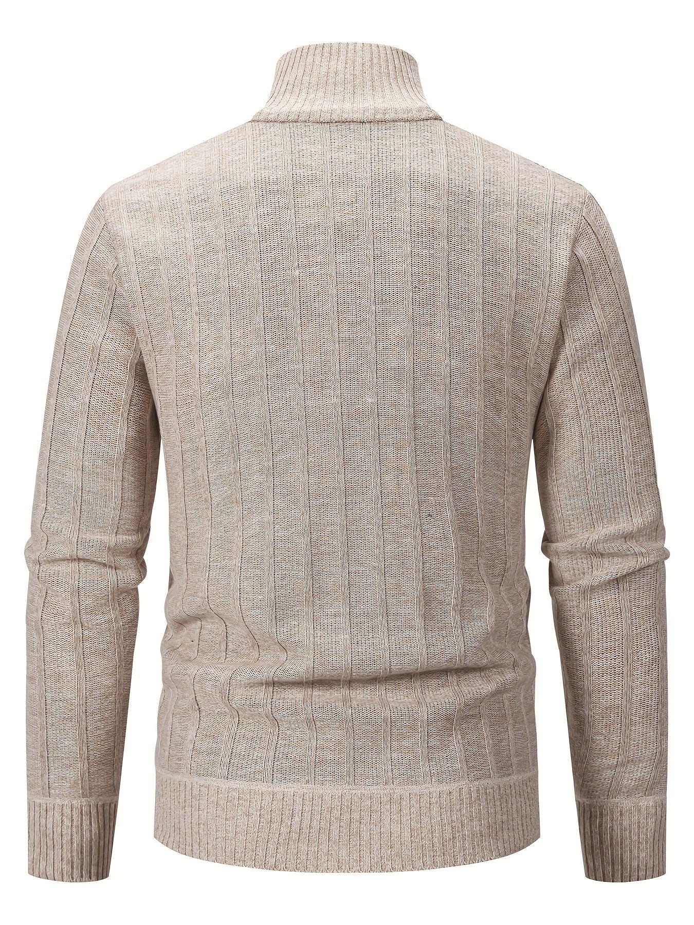 Mens Slim Fit Full Zip Stand Collar Sweater Jacket For Cold Weather Outerwear For Fall And Winter