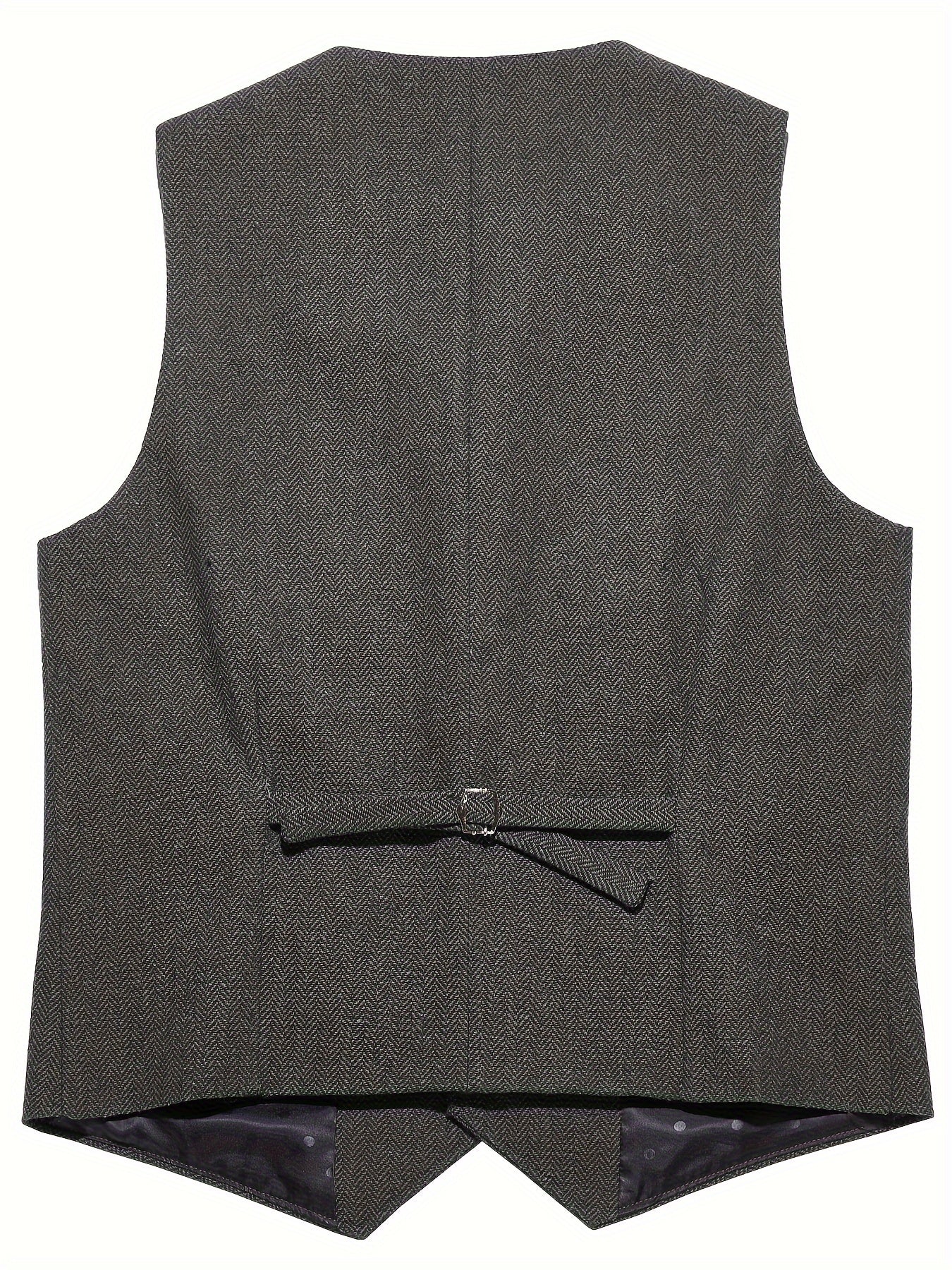 Mens Vintage Herringbone Tweed Vest Waistcoat For Wedding Golf Office All Season Layering Formal Casual